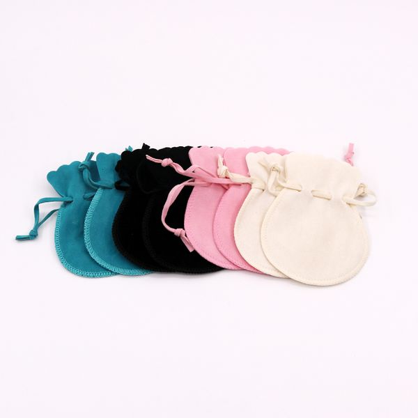 

double-sided gourd velvet bag .durable jewelry package., Pink;blue