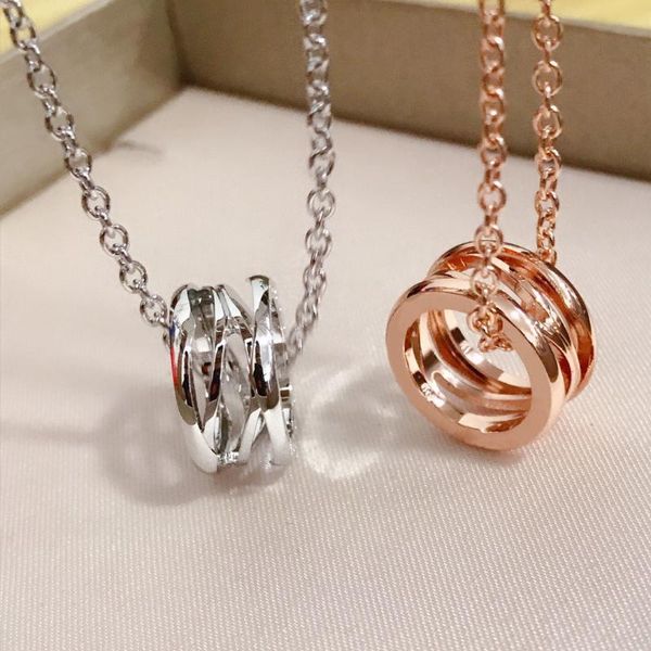 

chains international brand lady glamour classic hollow design pendant bvl necklace jewelry couple luxury gift, Silver
