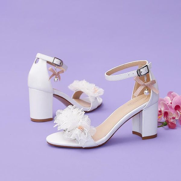 

chiffon mesh flowers with women sandals open toe rhinestones for students and girls shoes as gifts in summer, Black