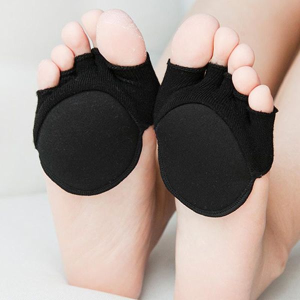 

sports socks 1/3 pairs comfortable non-slip corrective toe breathable cushioning for women summer movement run yoga dance, Black
