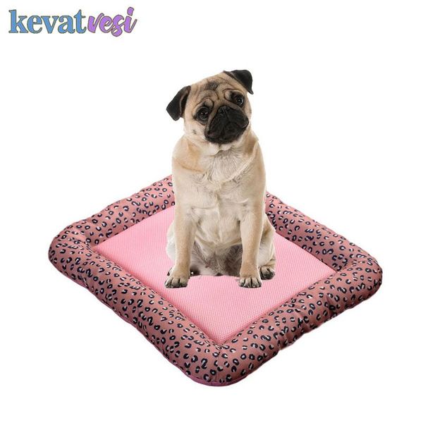 

kennels & pens pet dog mat soft sleeping bed ice silk cooling summer autumn breathable kennel beds for medium dogs accessories