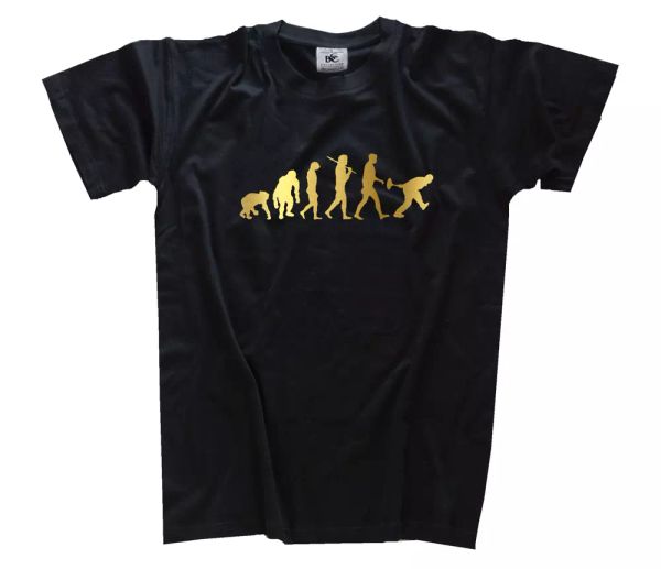 

gold edition curling curling curling evolution t-shirt s-xxxl, White;black
