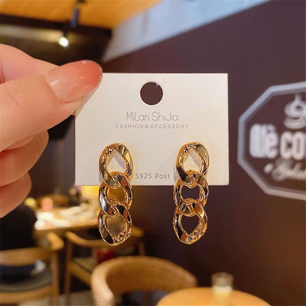 

2021 new long tassels chain pendant studs earrings charm lady metal wedding party jewelry unusual gifts for women girls accessories trendy a, Golden