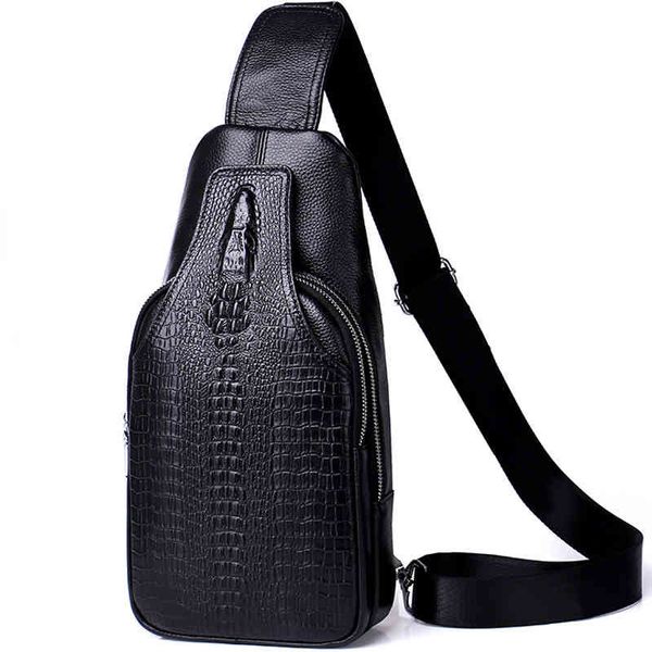 

men's chest bag leather korean single shoulder messenger leisure trend, Black;red