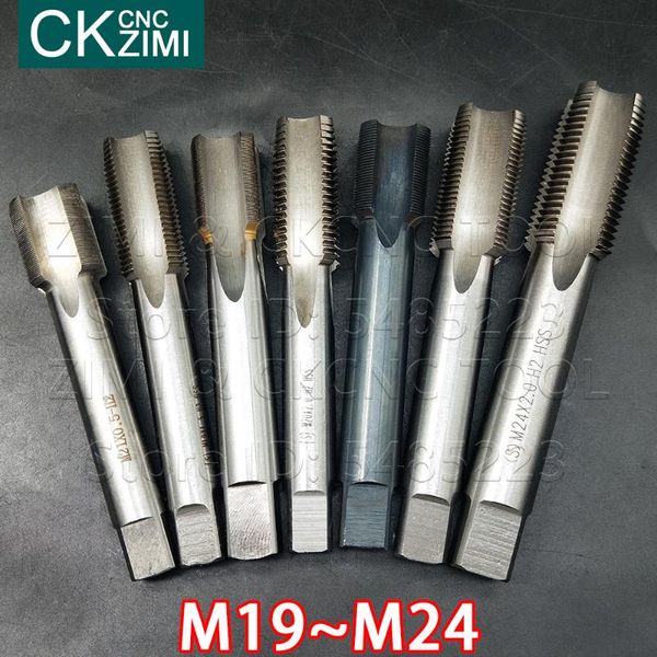 

hand tools 1pcs m19 m20 m21 m22 m23 m24 hss tap straight shank taps for standard machines tapping metric plug right drill