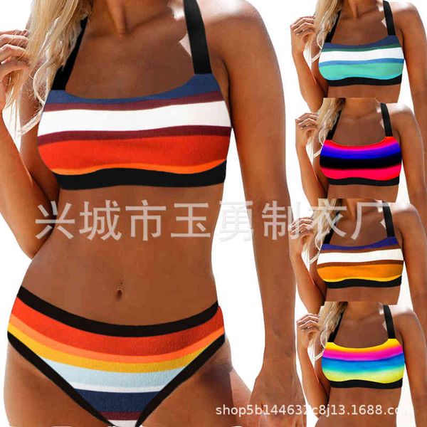 

split women's 2021 bikini bra multi color swimsuit, White;black