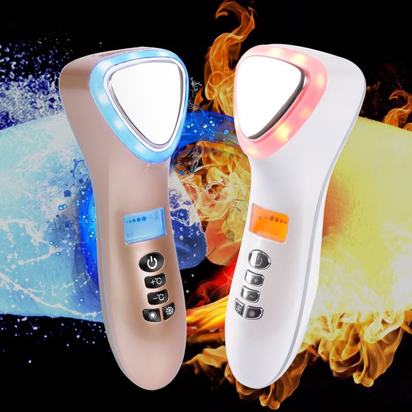 

led cold hammer ultrasonic cryotherapy facial lifting vibration massager face body spa import export beauty salon machine