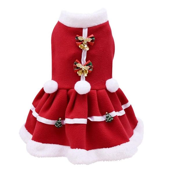 

dog apparel christmas dress winter pet clothes xmas cosplay costume for chihuahua dresses outfit