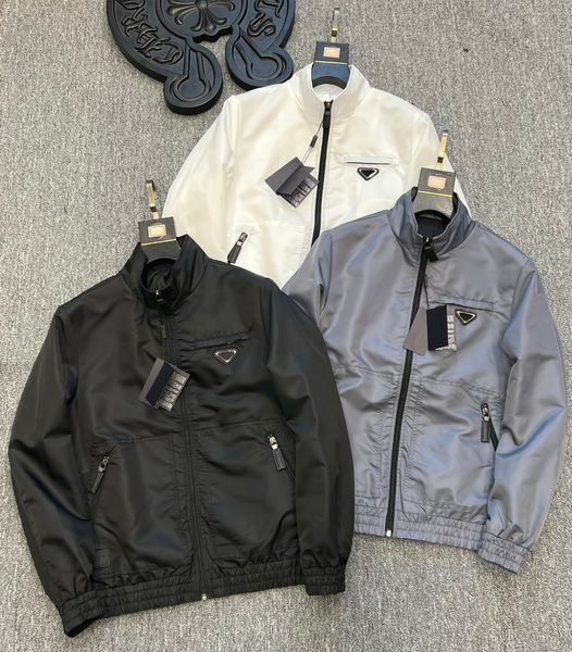 

2022 spring and autumn mens designer jacket ~ high-quality nylon material china size coat fashionable stand collar zipper men luxury jacket, Black;brown