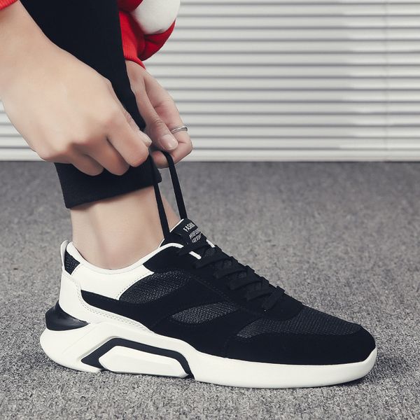 

black mesh fashion shoes normal walking k02 men sell breathable student young cool casual sneakers size 39 - 44