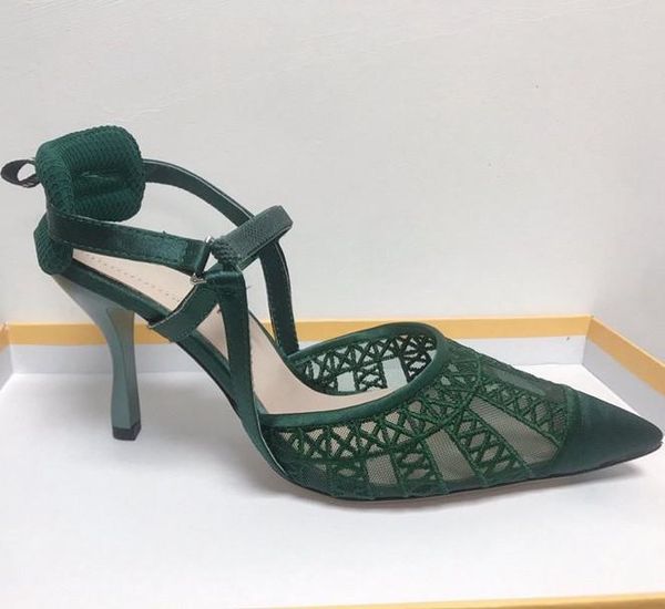 

sandals pointed toe hollow women high heels elegant sanddals shoes, Black