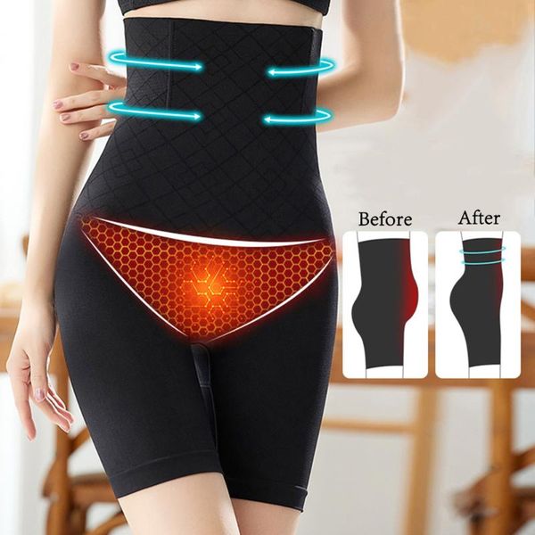 

women's shapers women high waist panties shapewear slimming tummy underwear body abdomen briefs solid colorsoft intimate lingerie safet, Black;white