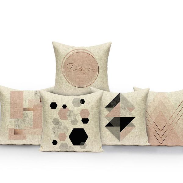 

cushion/decorative pillow abstract geometric nordic cushion cover decorative sofa chair bed case home decor polyester pillowcase