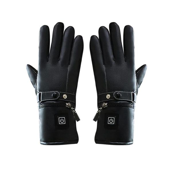 

ski gloves winter electric heating five-finger thermal touch screen heated christmas outdoor