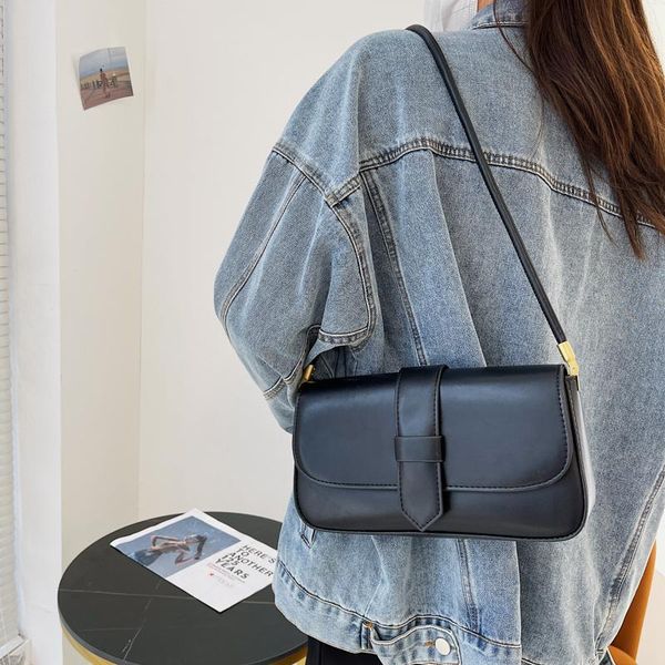 

evening bags female shoulder bag black fashion crossbody for women 2021 ladies work small light all match pu leather solid color