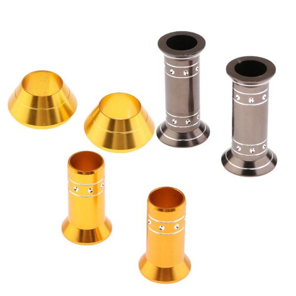 

set of 2 fishing rod end cap diy reel seats plug connectors metal replacement boat rods