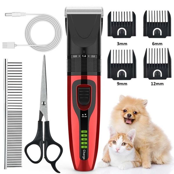 

professional pet grooming salon electric clippers kit cordless rechargeable dog r9jc