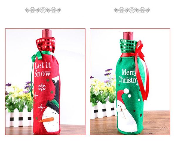 

christmas decorations 50pcs wine bottle decor set santa claus snowman cover kitchen decoration for year xmas dinner party