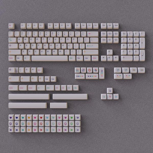 

colorful pencil design sample white keycaps for cherry mx switch mechanical keyboard np xda profile sublimation pbt flat key cap keyboards
