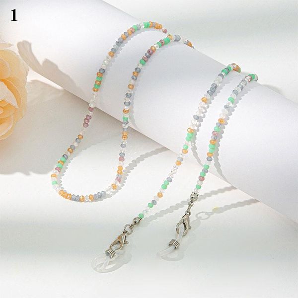 

sunglasses frames stylish glasses beaded hanging chain colorful mixed color crystal temperament exquisite eyewear accessories, Silver