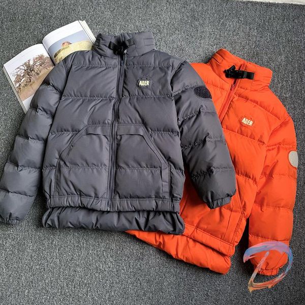 

men's jackets adererror padded jacket autumn winter buckle stand collar removable hooded coat women's, Black;brown