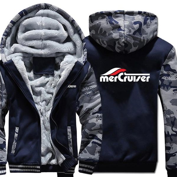 

men's hoodies & sweatshirts 2021 mercruiser logo rowing outboard hoodie camo sleeve pullover winter jacket sweatshirt long, Black