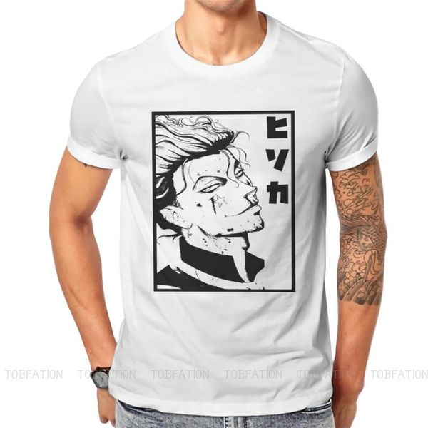 

men's t-shirts x japanese adventure anime 100% cotton tshirts hisoka essential print t shirt hipster size s-6xl, White;black