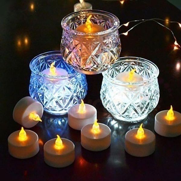 

50pc creative led candle multicolor color lamp flame tea light wedding birthday party decoration drop candles