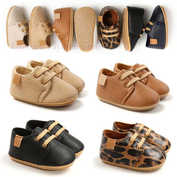 

first walkers baby girls boys classic leather retro shoes soft-soled rubber shoe for born infant crib crawl toddler floor slippers