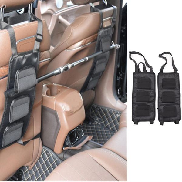 

car organizer 2 pcs portable seat back fishing rod storage bag universal auto pole tie straps bracket automobiles interior tools