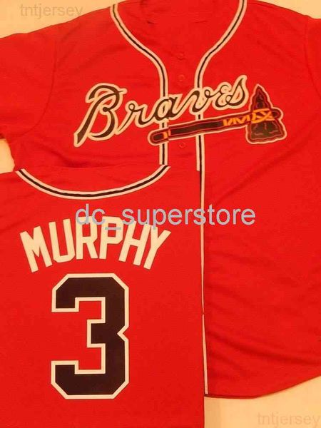 Custom Dale Murphy Sewn Baseball Jersey New Red Stitch Qualquer Número Número Men Women Youth Baseball Jersey