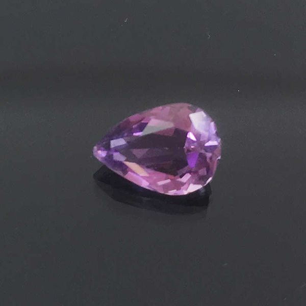 

pear cut 7 mm * 9 mm natural amethyst loose gemstone 1.5 ct vvs grade amethyst loose stone jewlery diy h1015, Black