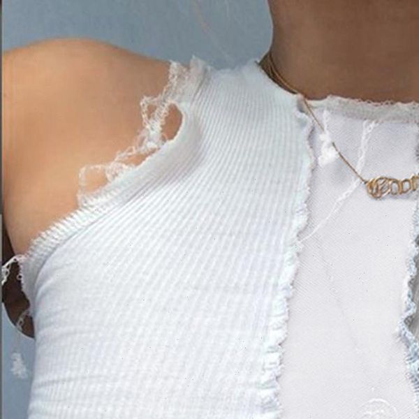 

bodycon see through womens tanks crop mesh patchwork design punk sleeveless street casual wear wild vest female, White