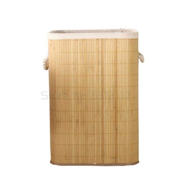 

laundry bags storage folding basket organizer hand-woven large capacity bamboo baskets cover household clothes toys bucket
