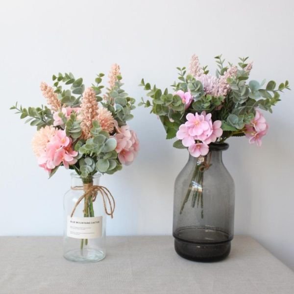 

decorative flowers & wreaths wedding bridal bridesmaid holding artificial silk flower bouquet for home party garden decoration fake