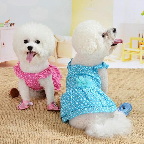 

dog apparel classic dogs clothing for pet costume spring and summer clothes thin lace flower princess dress small