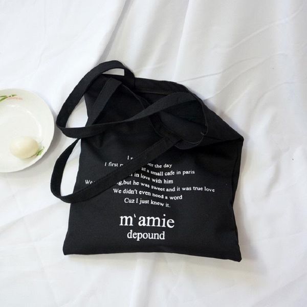 

storage bags large capacity canvas tote shoulder bag fabric cotton cloth reusable shopping for women 2021 beach handbags shopper