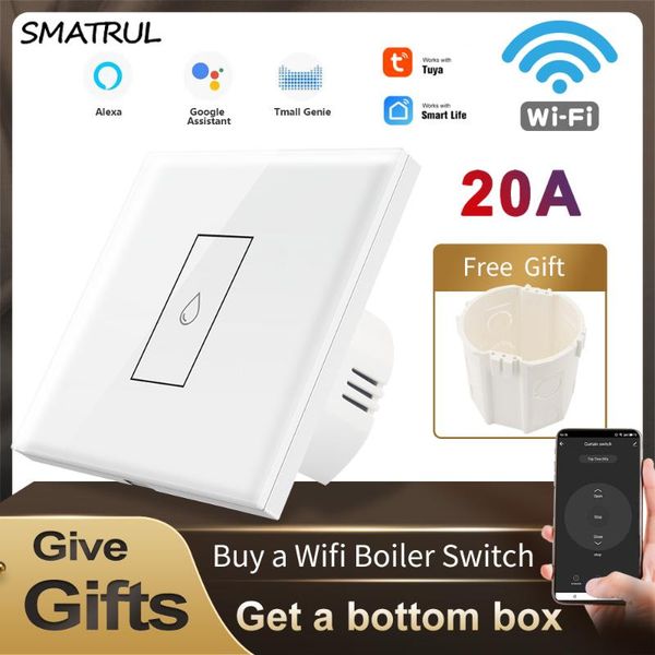 

smart home control smatrul tuya eu wifi boiler water heater switch wall wireless electrical 4400w app remote on off google alexa
