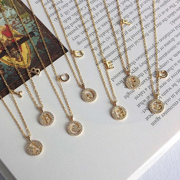 

design jewelry yuanfan s925 sterling silver style letter necklace creative surname alphabet clavicle chain