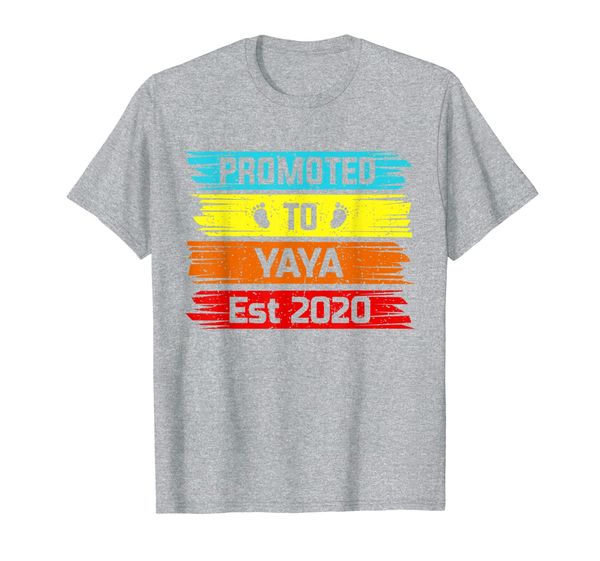 

Promoted To Yaya Est 2020 Baby Announcement Family Tee T-Shirt, Mainly pictures