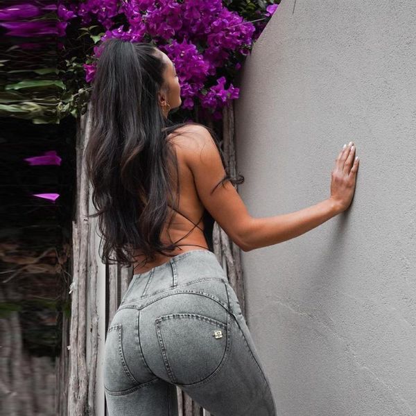 

women's jeans melody high waisted straight leg slim fit four ways stretchable ladies jean skinny shascullfites enhancing, Blue