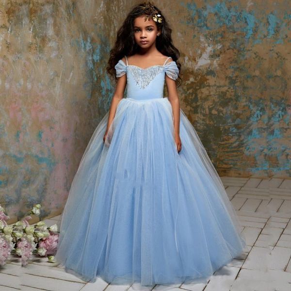 

girl's dresses flower girls for wedding with beading graduation gowns first communion birthday dress, Red;yellow