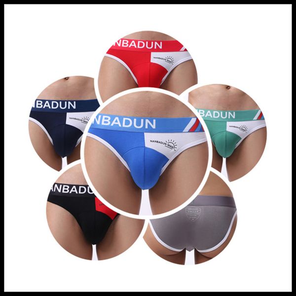

men's cotton briefs low waist with breathable 95% cotton rt sports fitns underwear, White;black