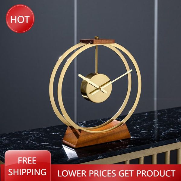 

desk & table clocks metal fashion clock living room creative electronic deskmodern design silent sveglia da comodino watch