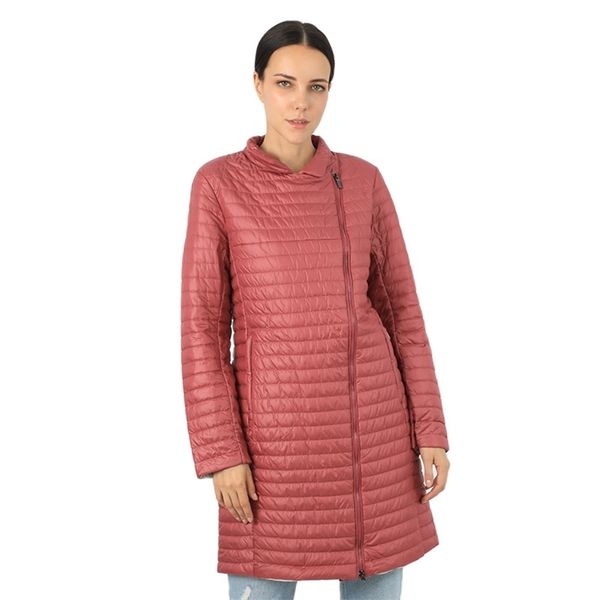 Mulheres Longas Down Jacket Parka Quente Quilted Casacos de Algodão à Prova de Qualidade de Algodão Roupa Lightweight High Street Top Lady17-82 210913