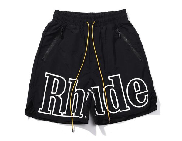 

men's swim trunks quick dry beach shorts superior reflection fashion surfing letter printed men gym short pants, White;black