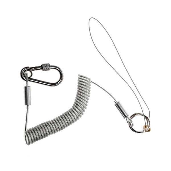 

cords, slings and webbing 1.5m retractable fishing lanyard steel wire coiled tether secure plier grip tackle tool safety boating accessory