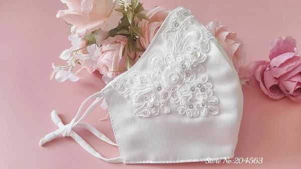 

headpieces shiny sequined lace wedding mask decoration face accessories cover bridal with pearls, Silver