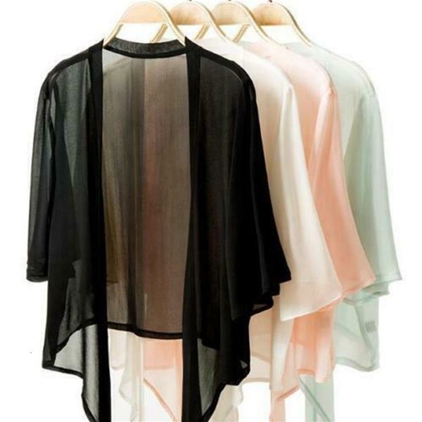 

tanks women's 100% pure silk thin type shawl cardigan blouse shirt  jn004, White