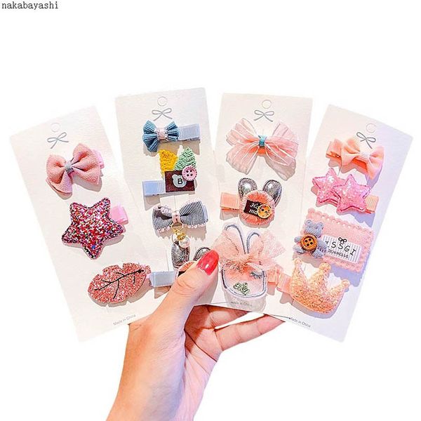

girls hair accessories hairclips bb clip barrettes clips children's card princess cute flower headdress liu baby d3380, Slivery;white